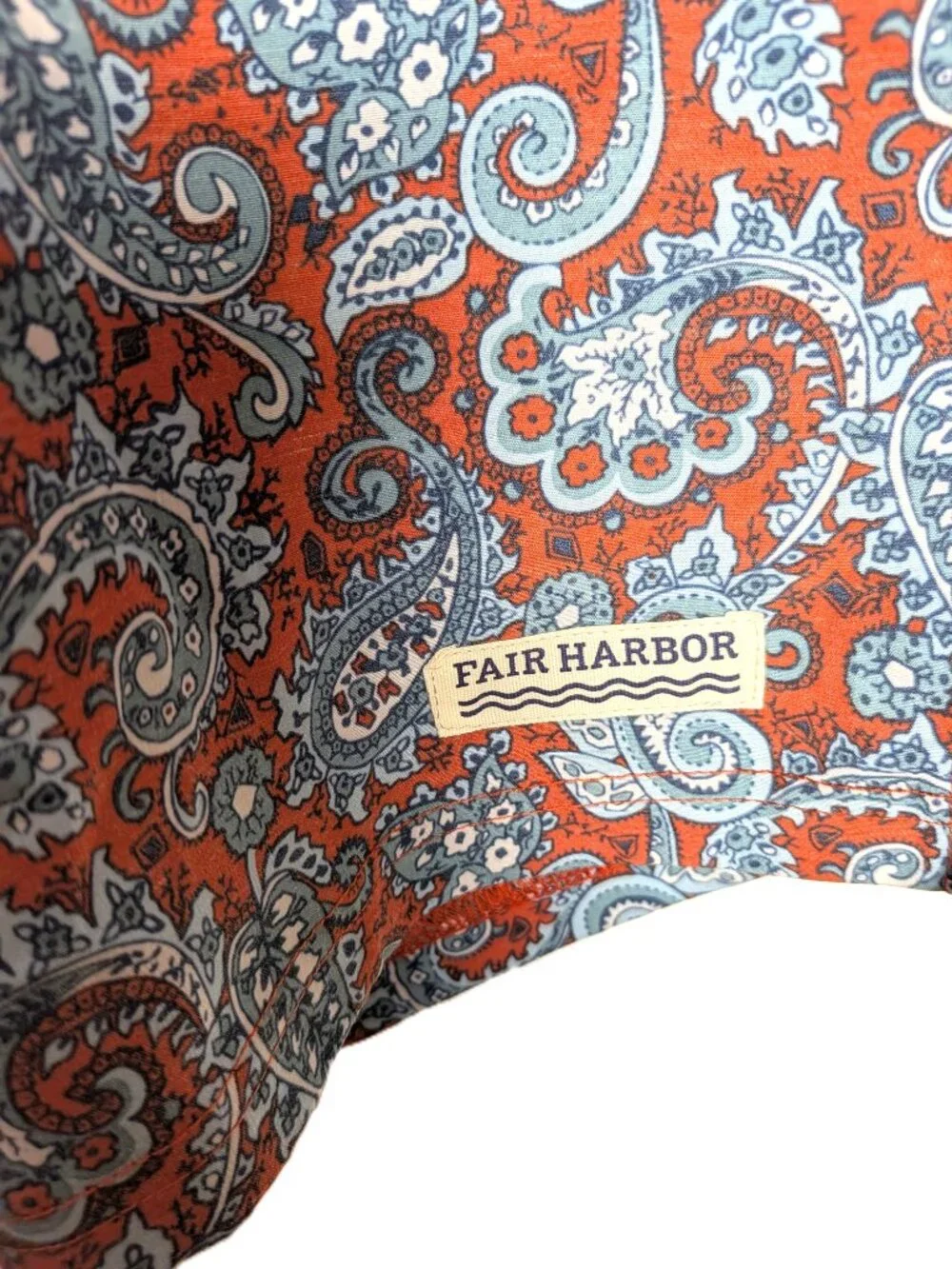 Fair Harbor Paisley Swim Trunks Size 33 New with Tags!